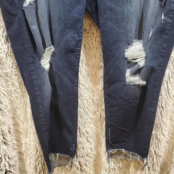 LANE Bryant skinny distressed raw hem jeans plus - Picture 4 of 12